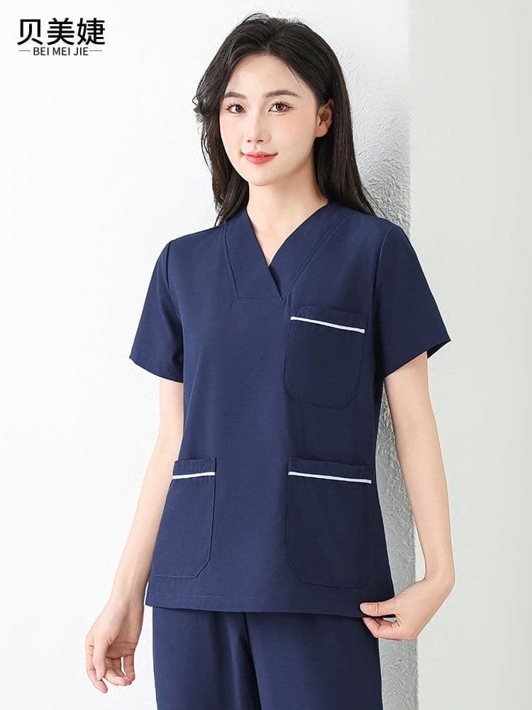 白衣 すっきり上品 医療用スクラブセット