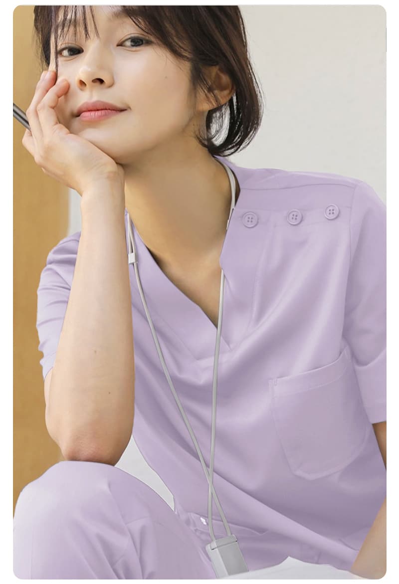 白衣 優美スクラブ 上下セット