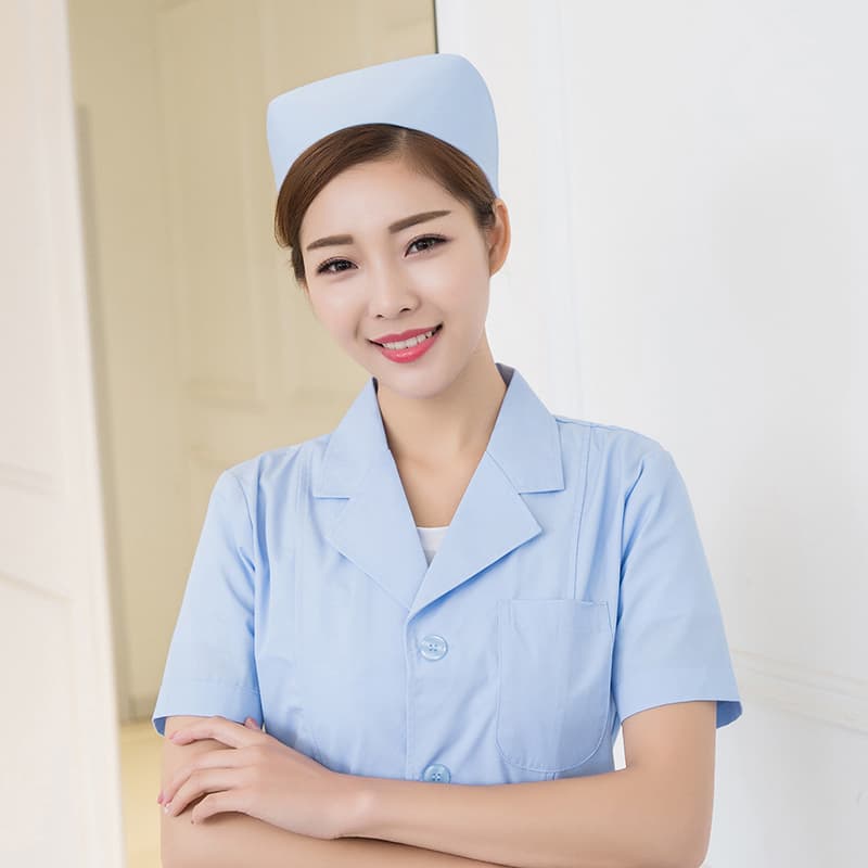 白衣 医療従事者向けナースキャップ付き白衣上着