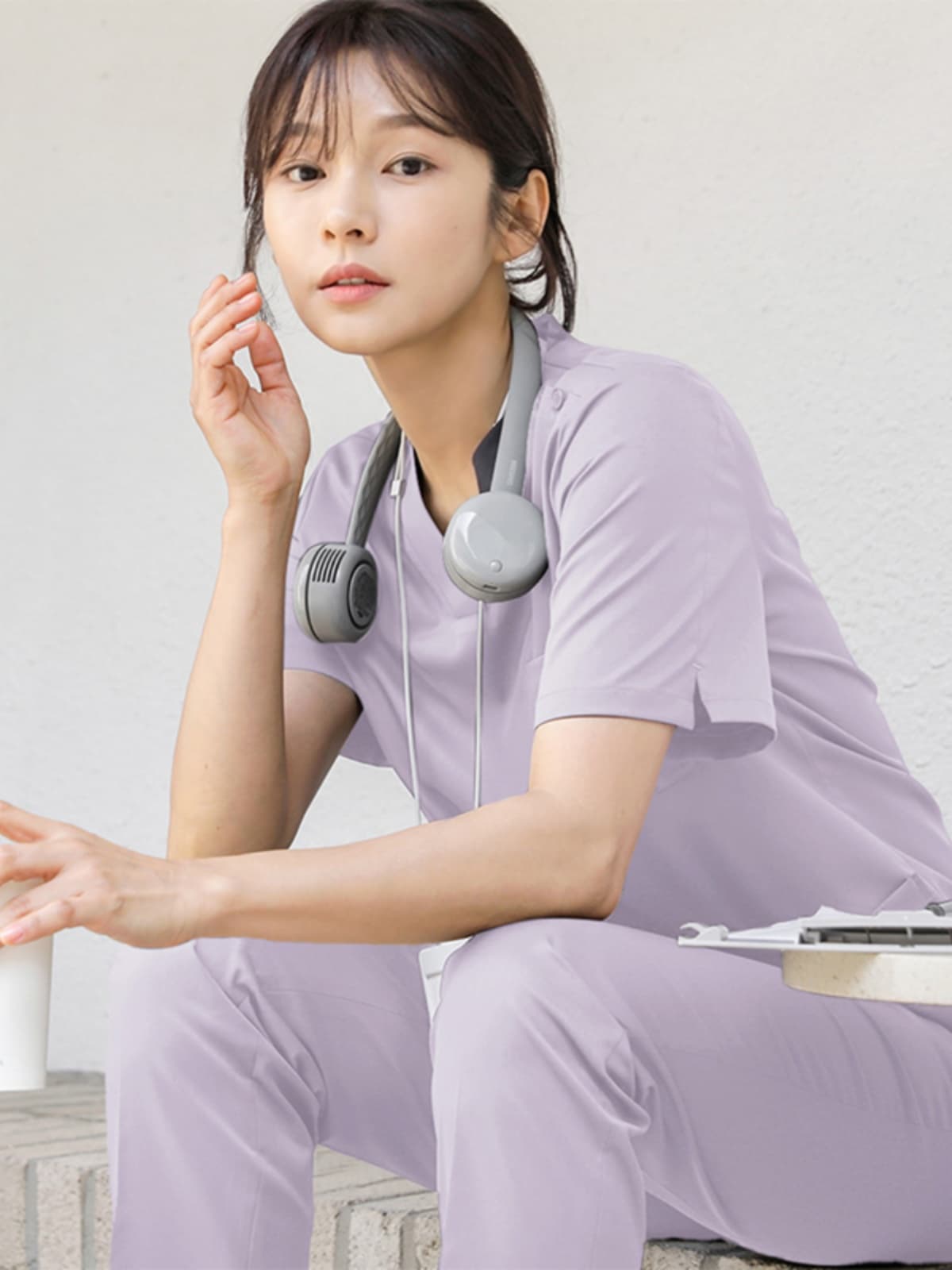 白衣 優美スクラブ 上下セット