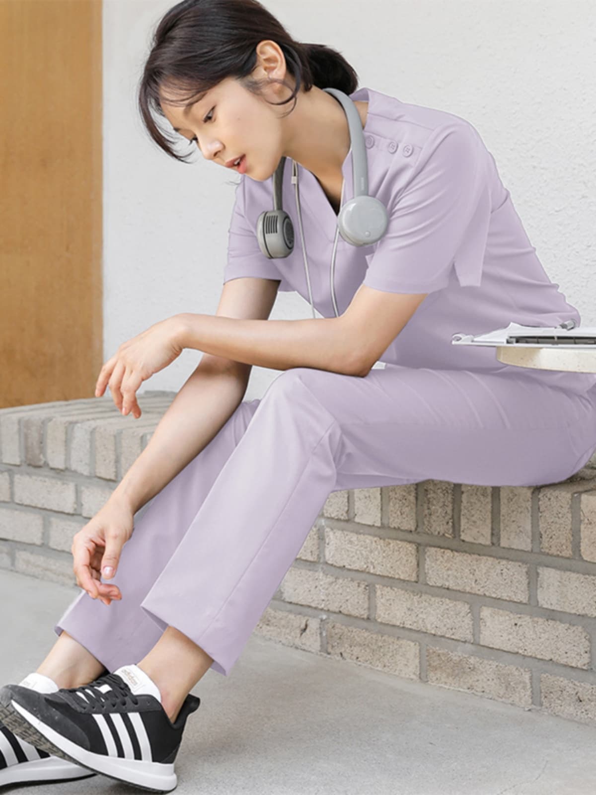 白衣 優美スクラブ 上下セット