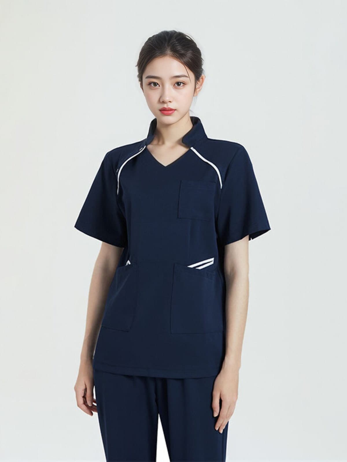 白衣 スタイリッシュ制服スクラブ