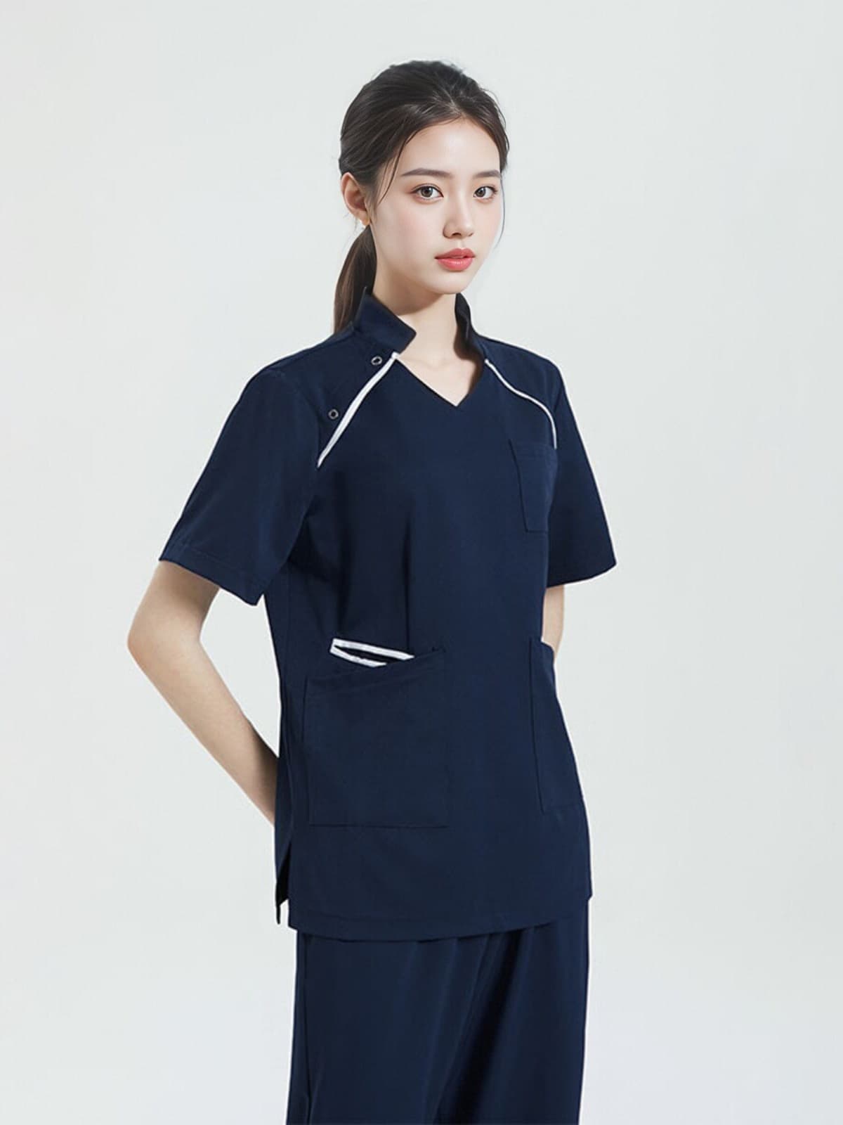 白衣 スタイリッシュ制服スクラブ