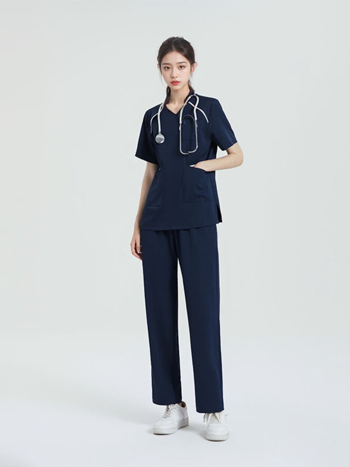 白衣 スタイリッシュ制服スクラブ