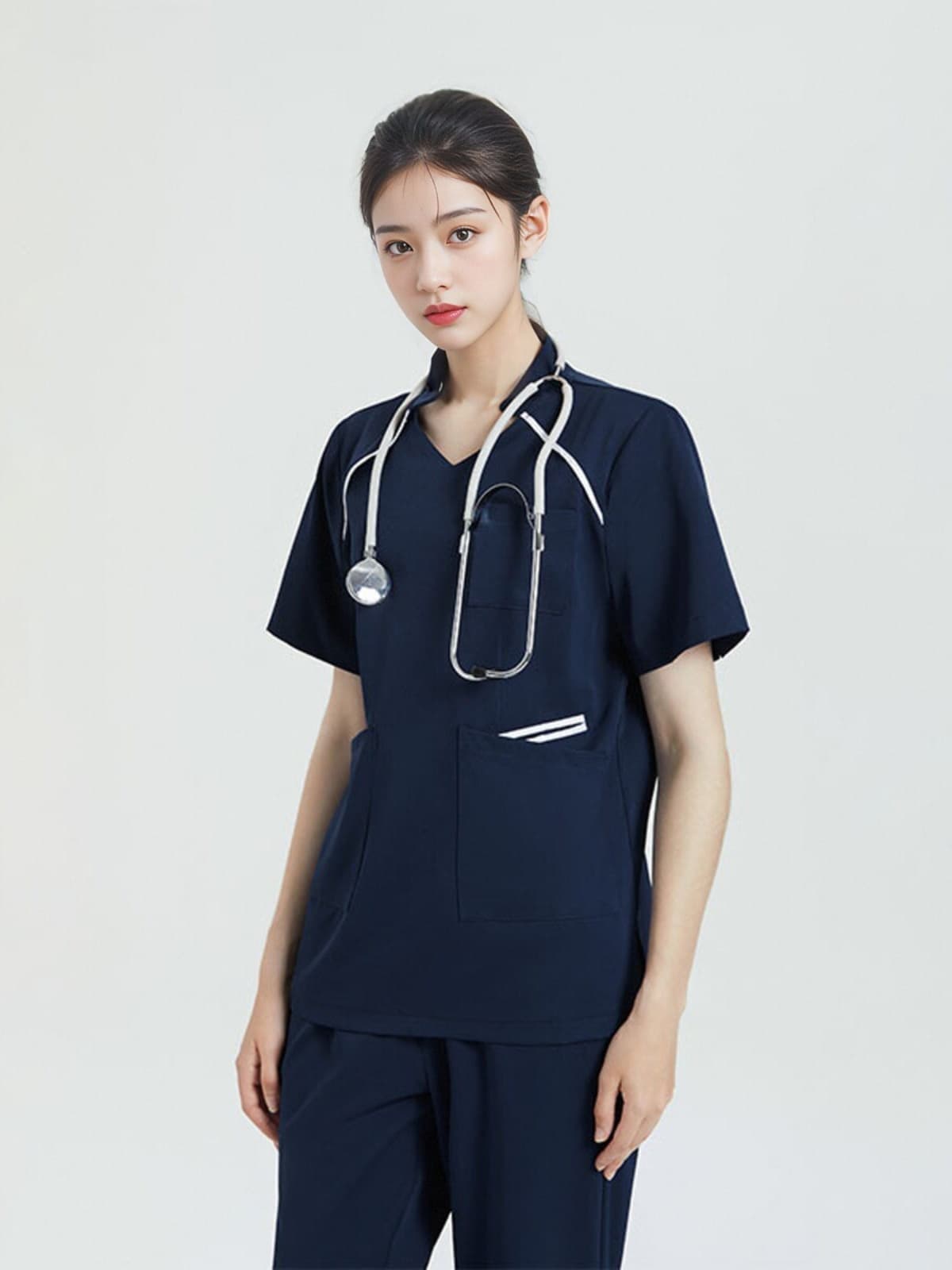 白衣 スタイリッシュ制服スクラブ